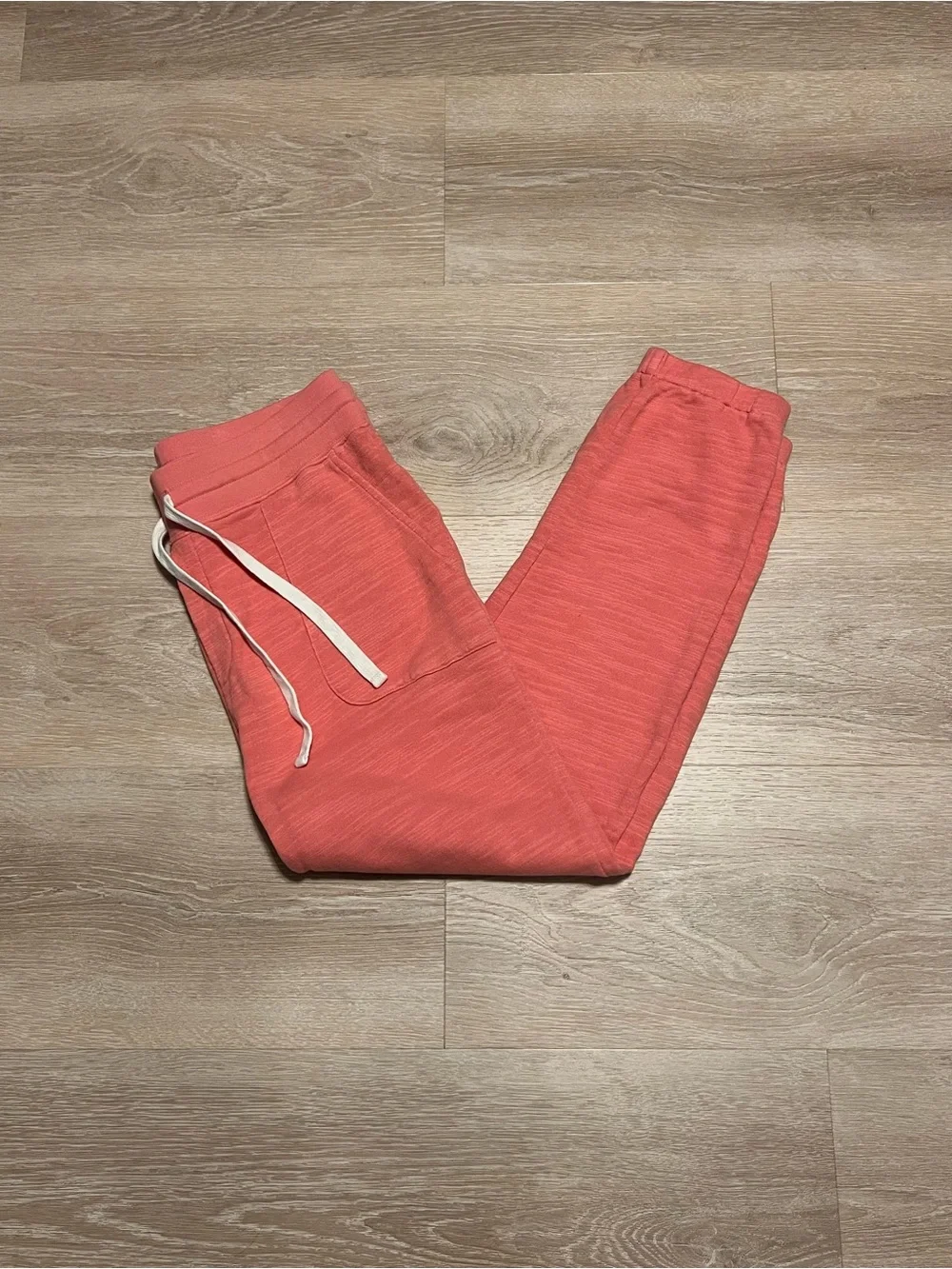 J.Crew Vintage Fleece Heathered Coral Jogger Sweatpants Drawstring Size Small